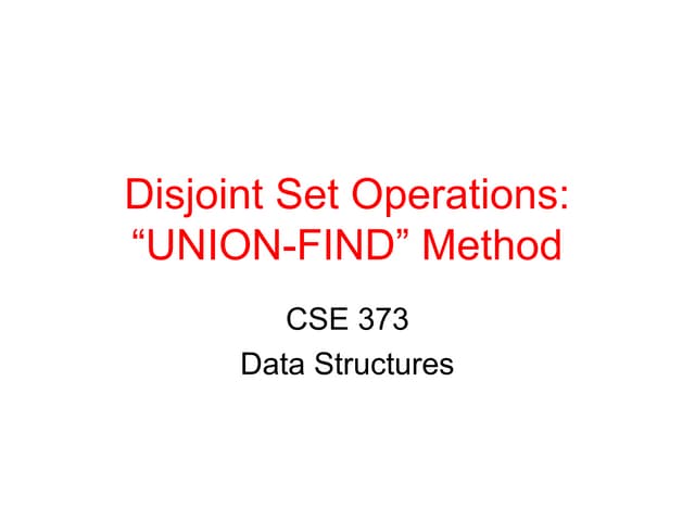 DisjointSetsDisjointSets (1)DisjointSets (1)DisjointSets (1)DisjointSets (1) ...