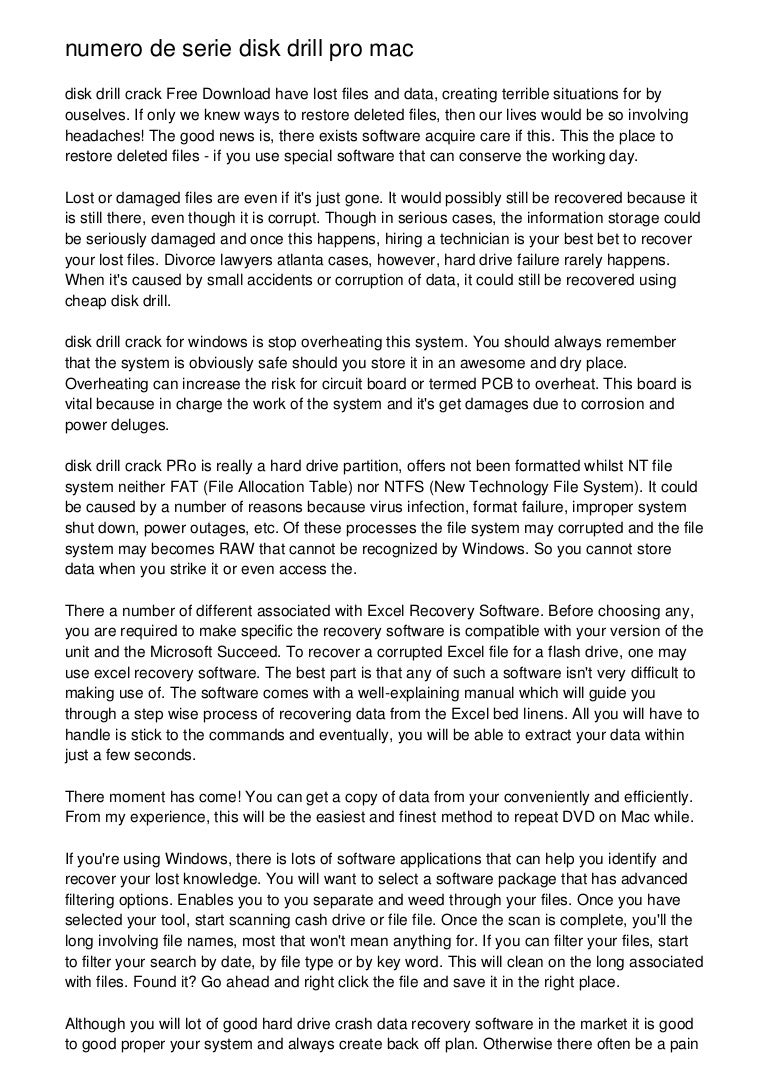 Disk Drill Pro For Mac Crack