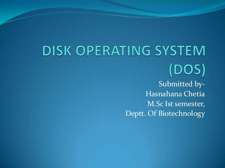 Disk operating system