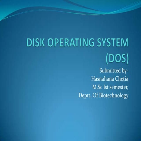 Disk operating system | PPT
