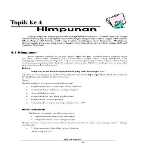 Diskret IV Himpunan