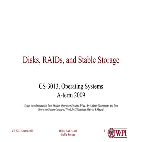 Disks and Stable Storage.ppt