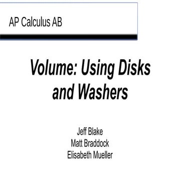 Volume: Using Disks and Washers