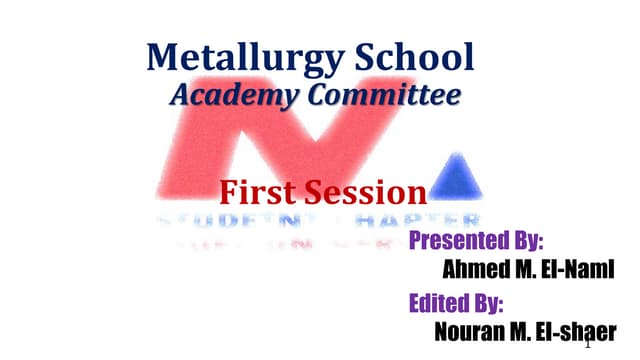 Metallurgy School 1: Dislocation