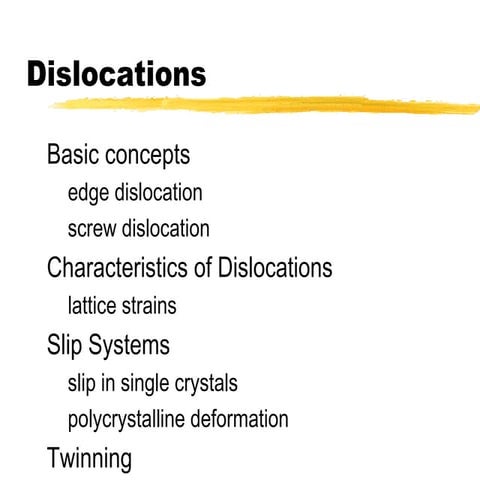 Dislocations