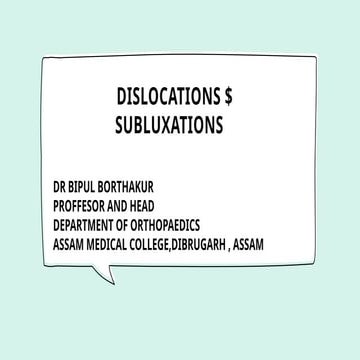 DISLOCATION SUBLUXATION PRESENTATION .PPT