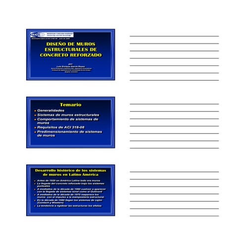 Diseño de Muros Estructurales de Concreto Reforzado (Presentación)