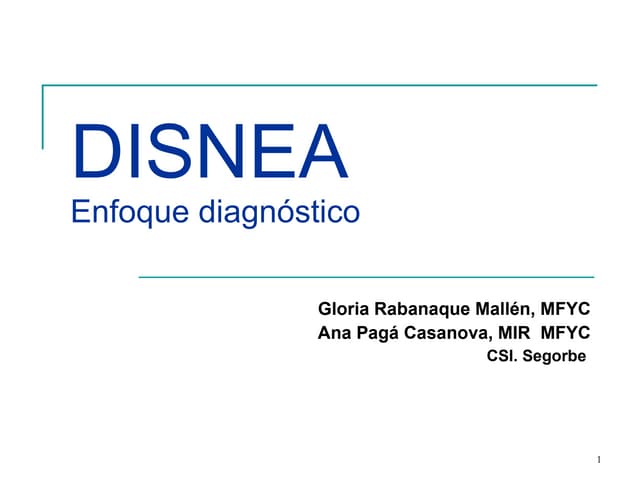 Disnea clasificación Disnea clasificación