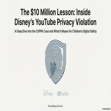 Disney YouTube Children’s Privacy Laws Violation $10M Fine | PDF