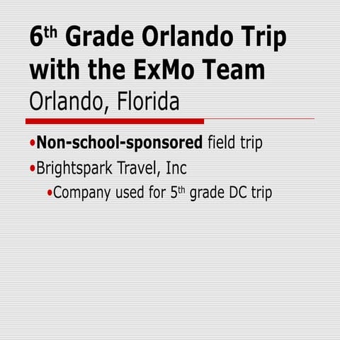 Disney Parent Meeting 2012