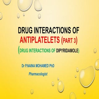 Drug Interactions of Dipyridamole (...