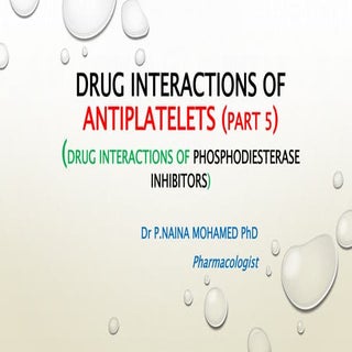 Drug interactions of Cilostazol