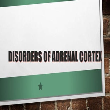 Disorder adrinal cortex