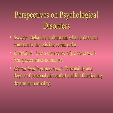 Disorders
