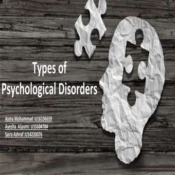 Psychological Disorders ppt 