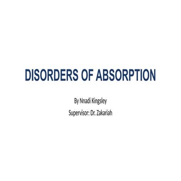 Malabsorption syndrome | PPT