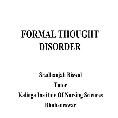 Disorders of form of thought