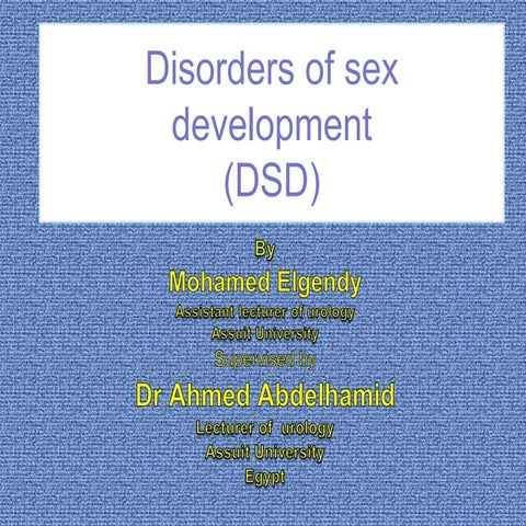 Disorders of sex development | PPTX