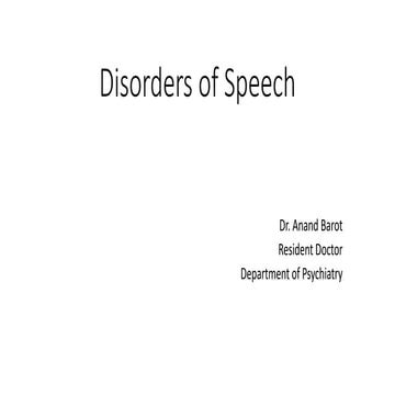 Disorders of Speech.pptx
