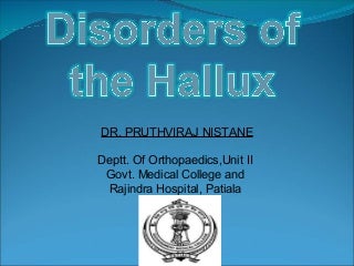 Disorders of the hallux