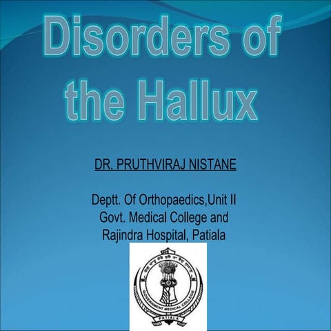 Disorders of the hallux