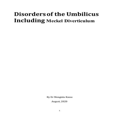 Disorders of the umbilicus in pediatrics 