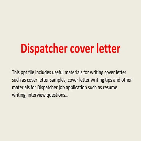 Porter cover letter | PPTX
