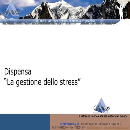Dispensa la gestione dello stress