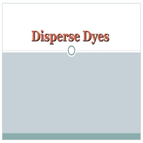 Disperse Dyes For Dyeing Of Synthetic Fibres