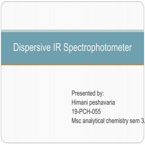Dispersive ir spectrophotometer