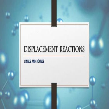 Displacement reactions 