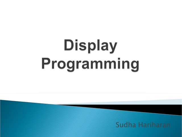 Display Programming