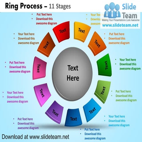 Display pie chart  process 11 stages powerpoint presentation slides and ppt t...
