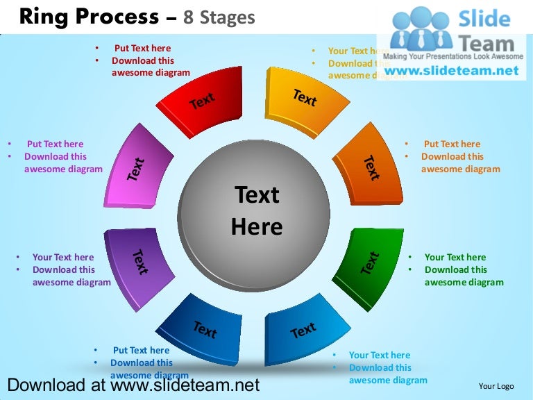 8 Piece Pie Chart Template