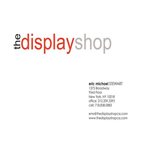 Display Shop Portfolio