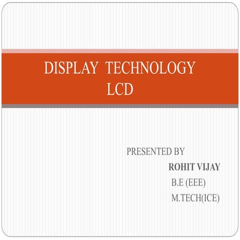 Display technology (LCD) BASICS