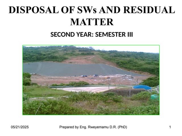 DISPOSAL OF SW AND RESIDU AL MATTER.pptx