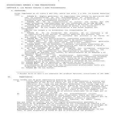 Derecho Procesal Civil - Disposiciones Comunes a Todo Procedimiento
