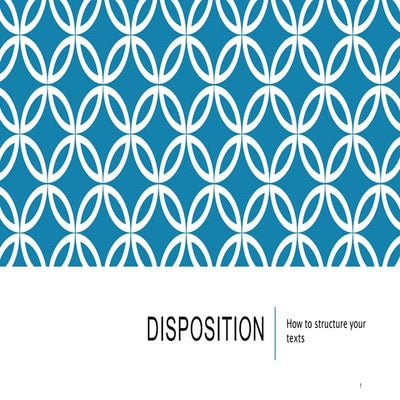 Disposition