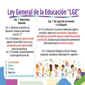 LA LEY GENERAL DE EDUCACION 2019 resumen | PDF