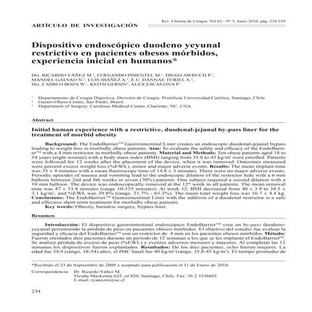 Dispositivo endoscópico duodeno yeyunal 