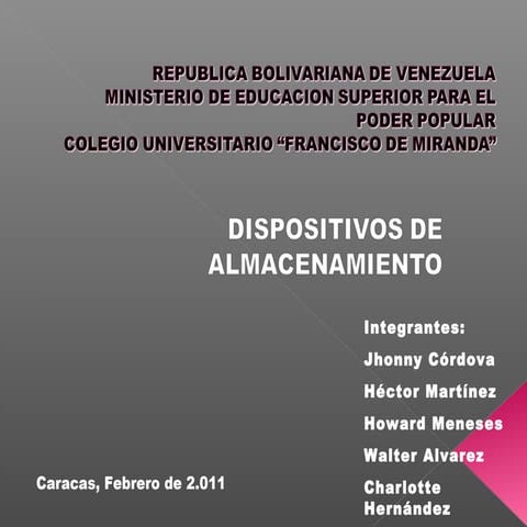 Dispositivos de almacenamiento