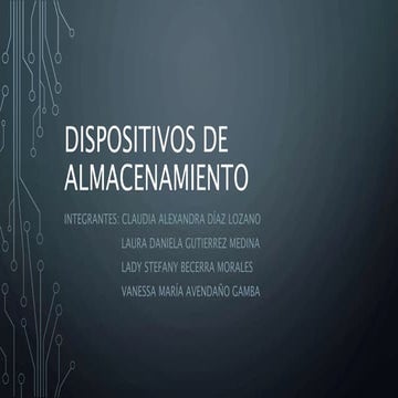 DISPOSITIVOS DE ALMACENAMIENTO