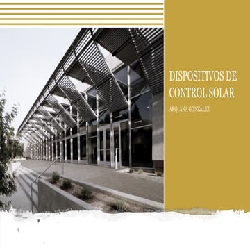 Dispositivos de control solar