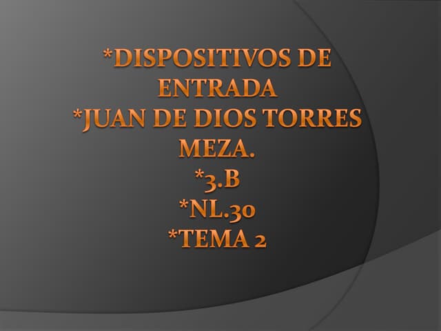 Dispositivos de entrada