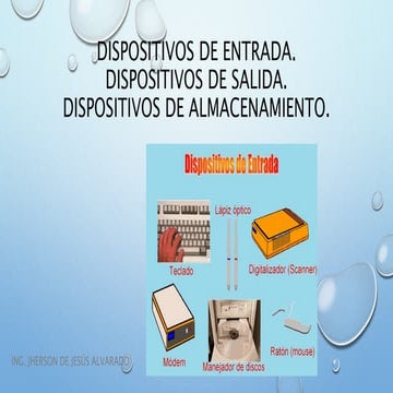 Dispositivos de entrada, salida y almacenamiento