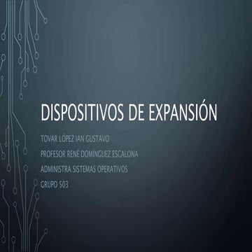 Dispositivos de expansión