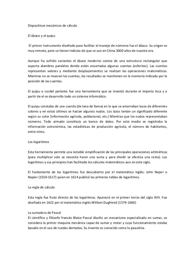 Sumar Restar Multiplicar Y Dividir En Inglés Dispositivos mecánicos de cálculo