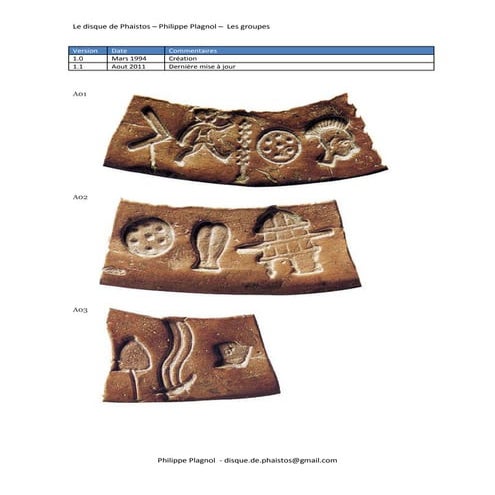 Le Disque de Phaistos 03 - Les Groupes