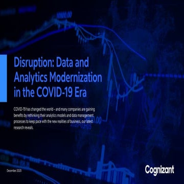 Disruption: Data and Analytics Modernization in the COVID-19 Era